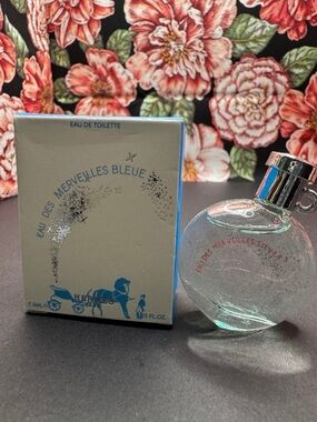 Hermes Eau des Merveilles Bleue Mini Gift Set — Light Blue Bottle & Box